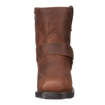 León - Botas cortas de hombre estilo motero con tacón bajo