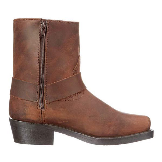 León - Botas cortas de hombre estilo motero con tacón bajo