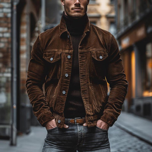 Marco – Chaqueta de Pana con Botones para Hombre