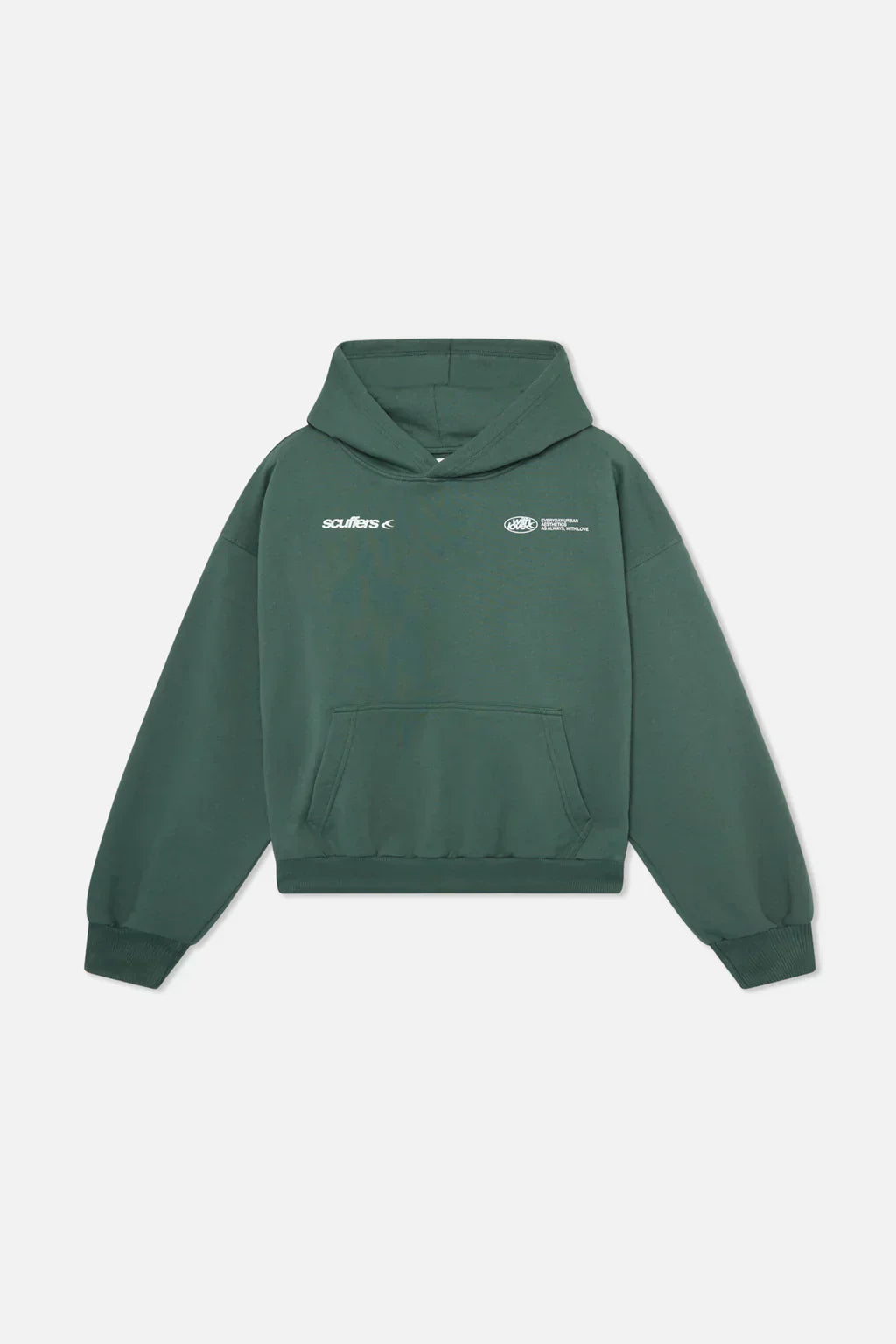 Paula - Sudadera cropped con capucha y pantalón vaquero ancho para mujer