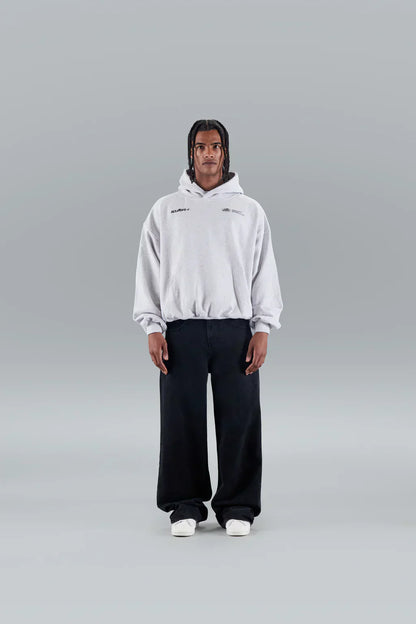 Paula - Sudadera cropped con capucha y pantalón vaquero ancho para mujer