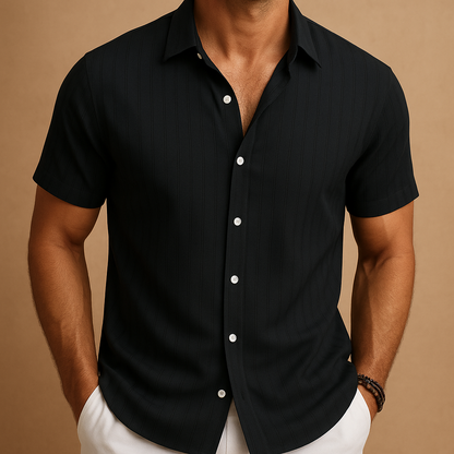 Sergio – Camisa de Punto de Manga Corta para Hombre