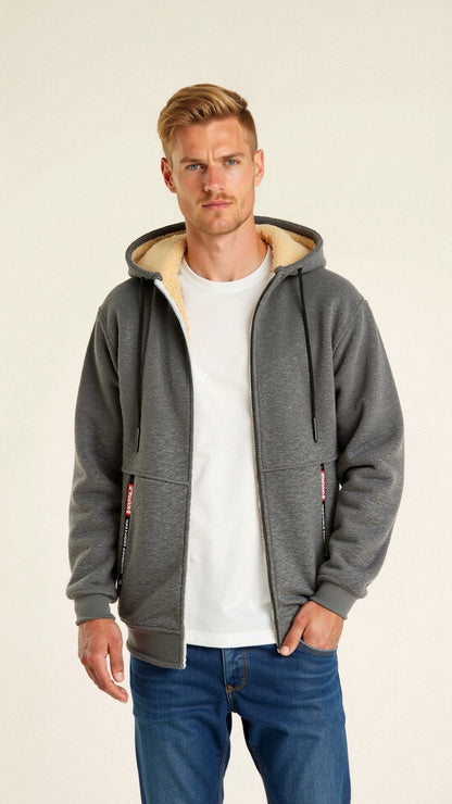 Marco - Sudadera con capucha para hombre forrada