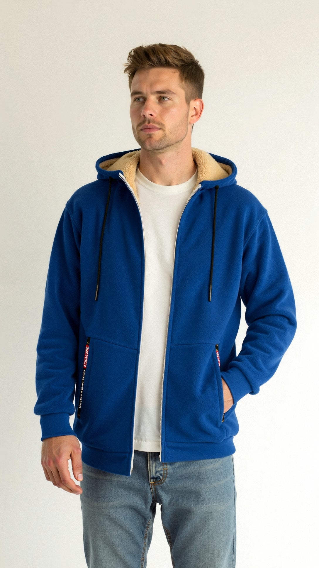 Marco - Sudadera con capucha para hombre forrada