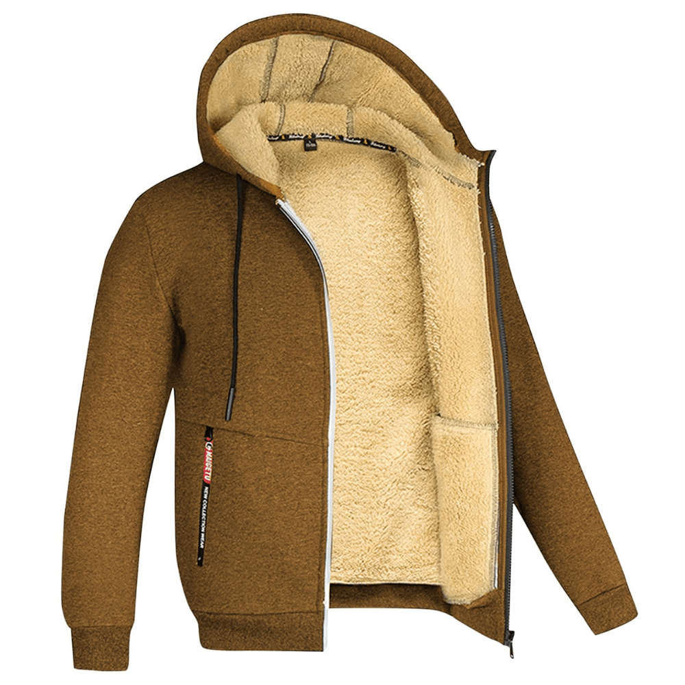 Marco - Sudadera con capucha para hombre forrada