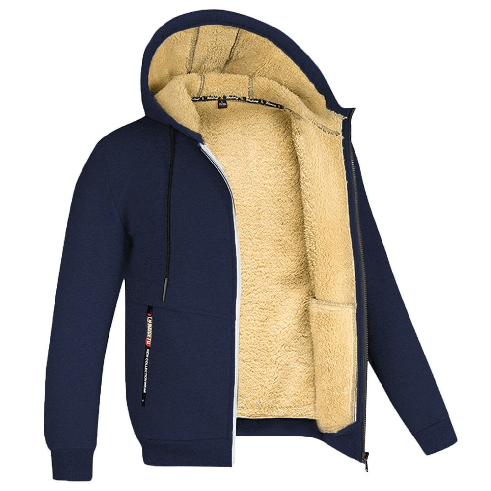 Marco - Sudadera con capucha para hombre forrada