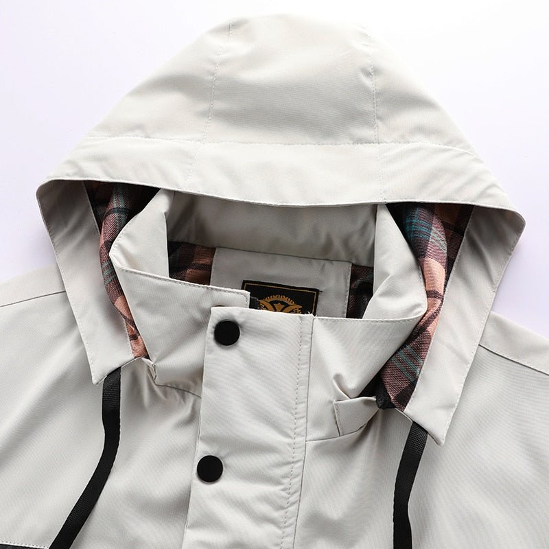 Sergio - Chaqueta técnica con capucha y múltiples bolsillos para hombre