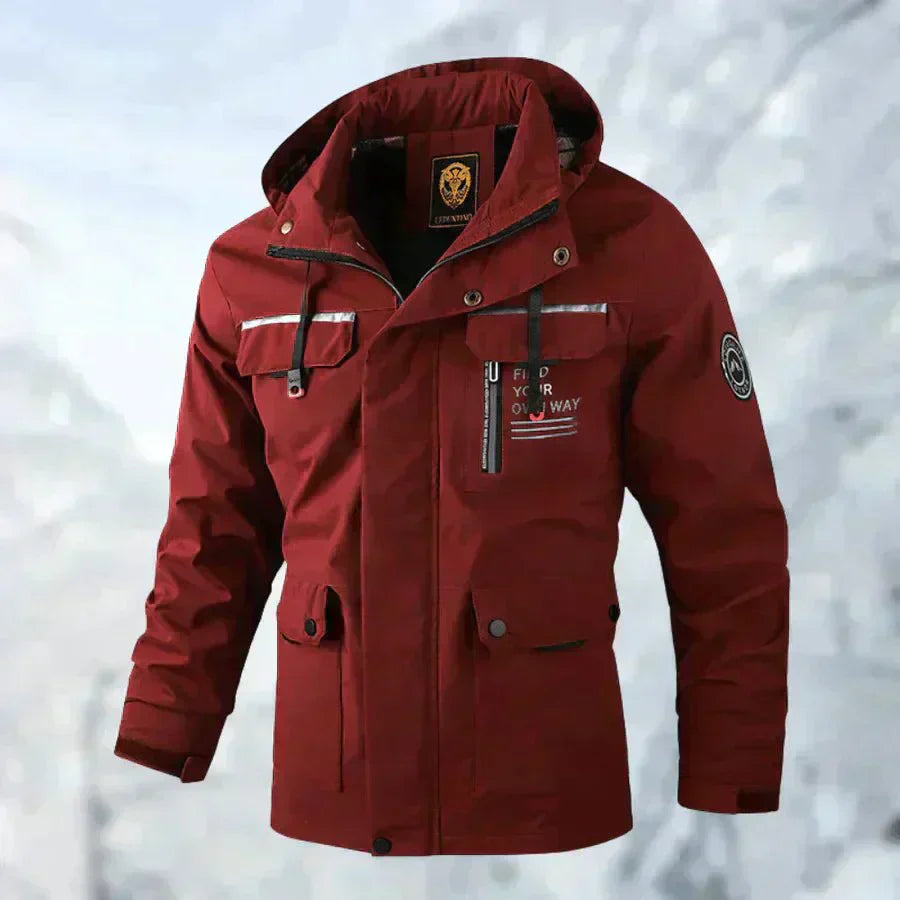 Sergio - Chaqueta técnica con capucha y múltiples bolsillos para hombre