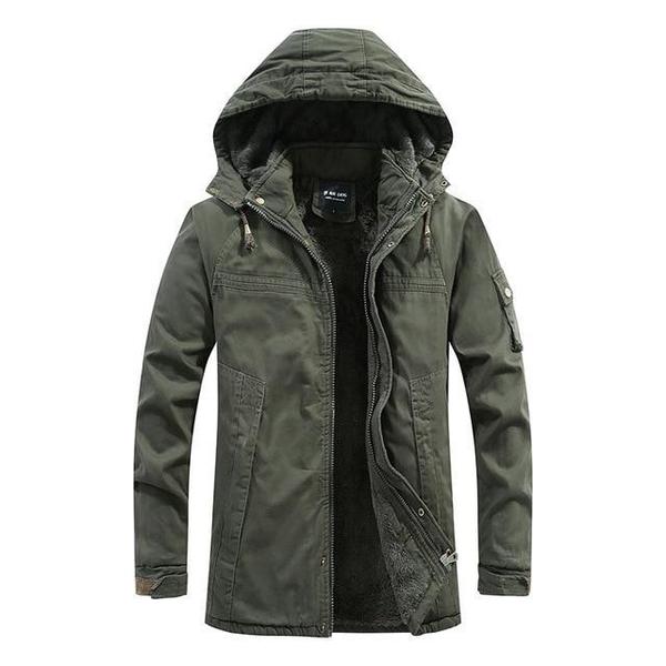 Diego - Chaqueta con capucha para hombre forrada en borrego