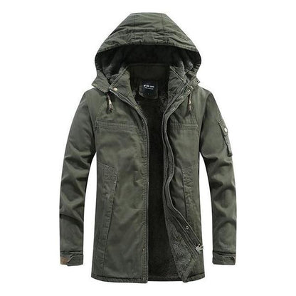 Diego - Chaqueta con capucha para hombre forrada en borrego