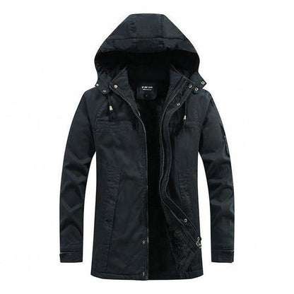 Diego - Chaqueta con capucha para hombre forrada en borrego