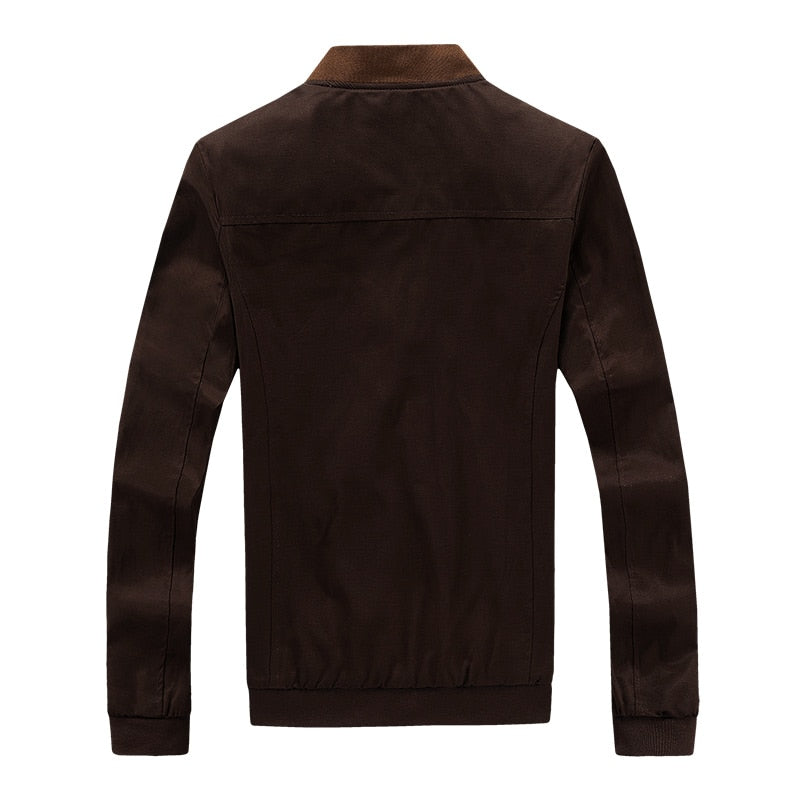 Ricardo - Chaqueta varsity con botones a presión para hombre