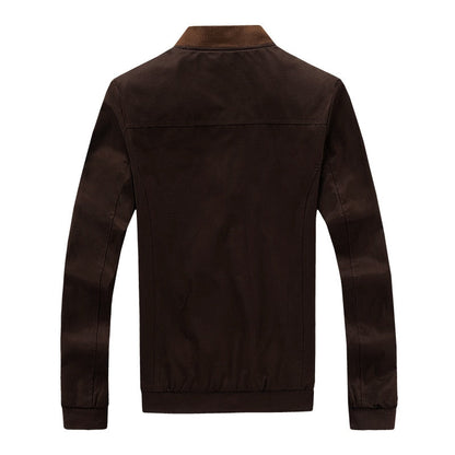 Ricardo - Chaqueta varsity con botones a presión para hombre