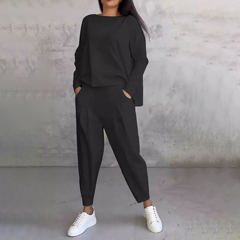 Carla - Conjunto de mujer dos piezas con blusa y pantalón