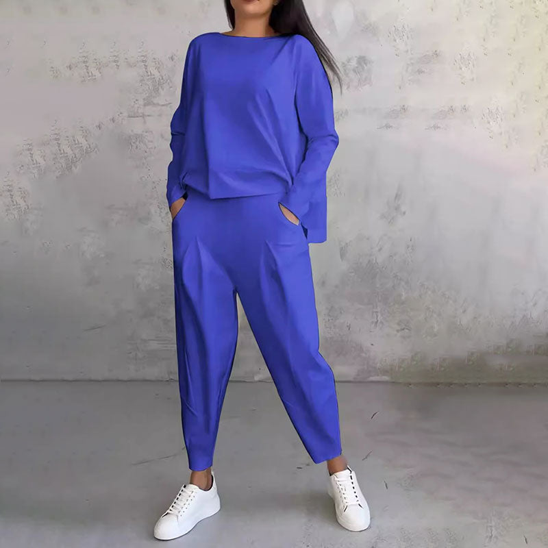 Carla - Conjunto de mujer dos piezas con blusa y pantalón