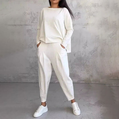 Carla - Conjunto de mujer dos piezas con blusa y pantalón