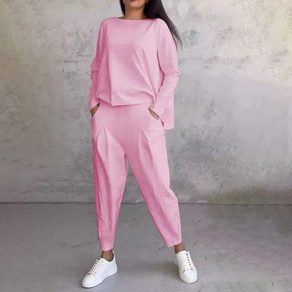 Carla - Conjunto de mujer dos piezas con blusa y pantalón