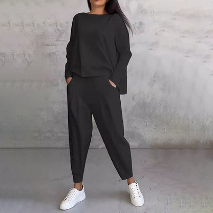 Carla - Conjunto de mujer dos piezas con blusa y pantalón