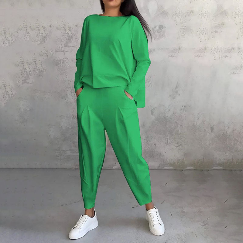 Carla - Conjunto de mujer dos piezas con blusa y pantalón