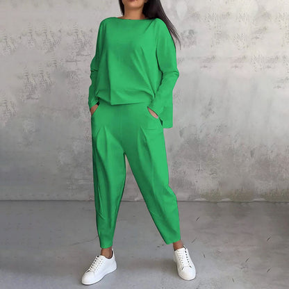 Carla - Conjunto de mujer dos piezas con blusa y pantalón