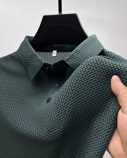Adrián - Camisa de hombre manga larga con textura y cuello