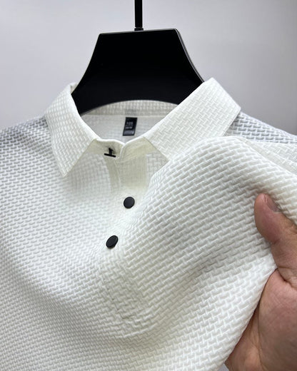 Adrián - Camisa de hombre manga larga con textura y cuello