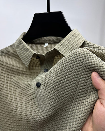 Adrián - Camisa de hombre manga larga con textura y cuello