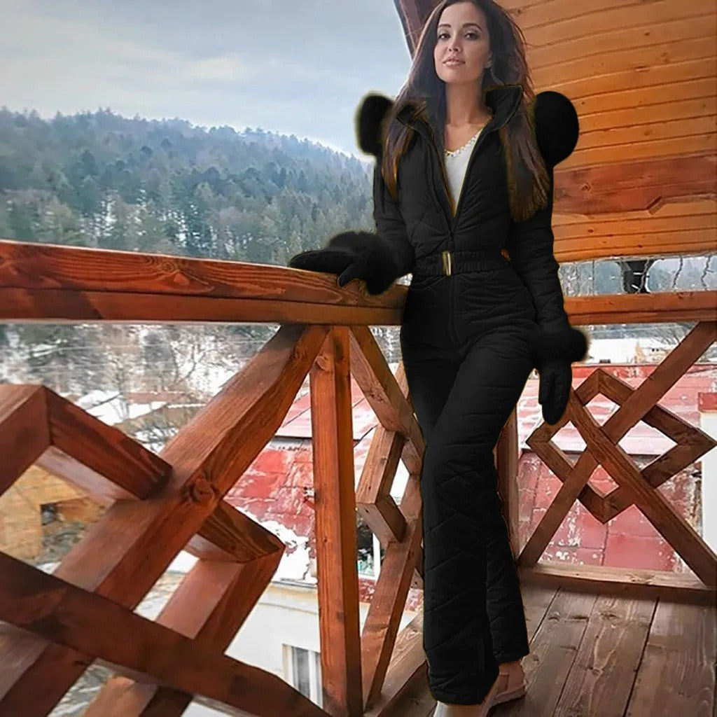 Valeria – Mono  algodón de esquí acolchado con cinturón