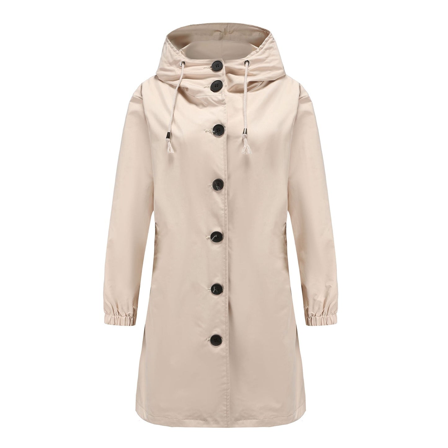 Valeria - Chaqueta impermeable verde con capucha para mujer